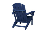 Folding adirondack chair with dual cup holders