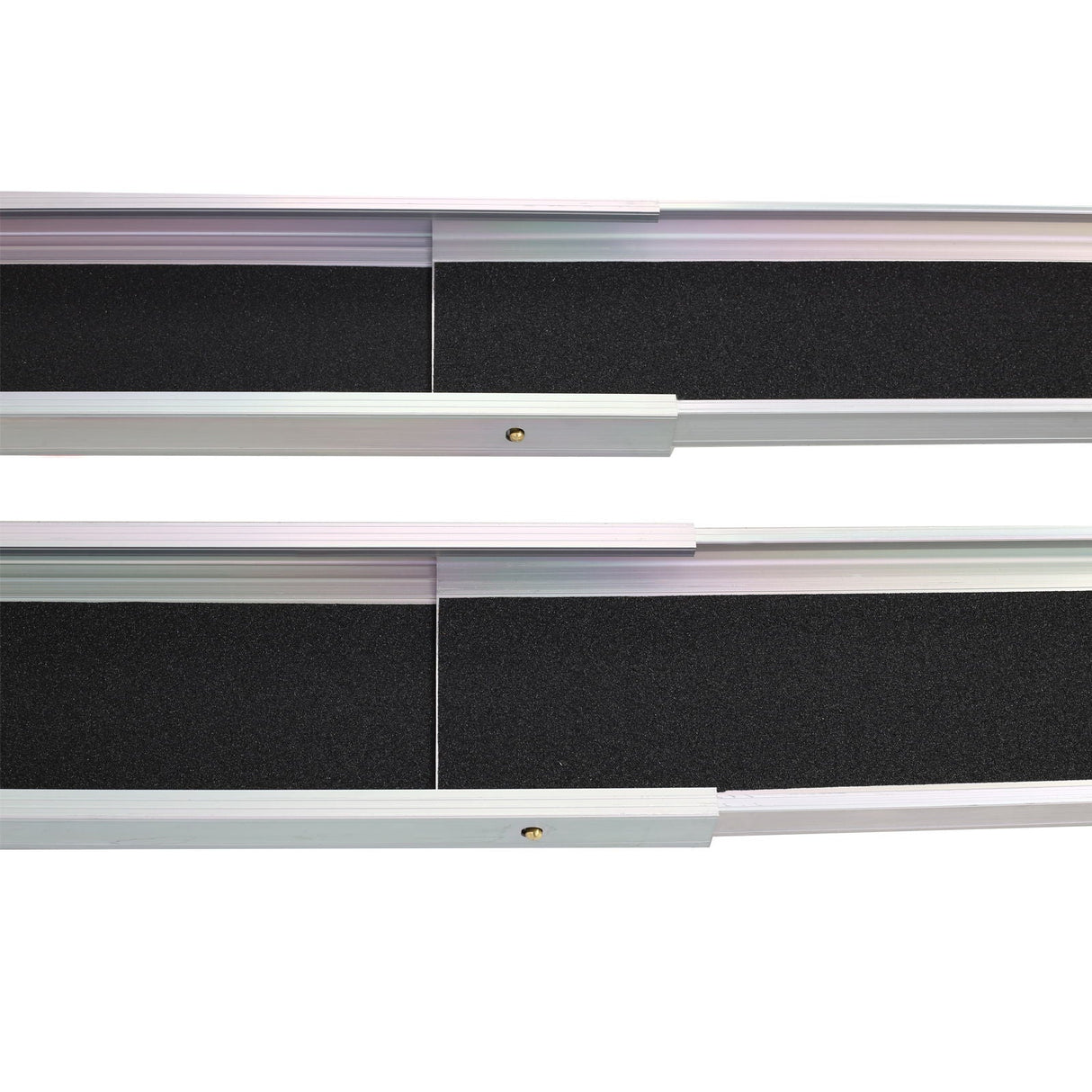 Premium Adjustable Telescoping Wheelchair Track Ramps Aluminium - Silver