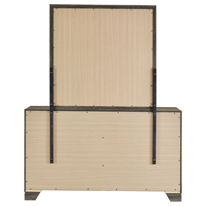 Wright 6-drawer Dresser and Mirror Brown Oak