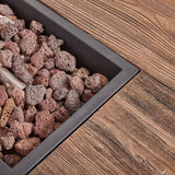 56" Outdoor Patio Rectangle Gas Burning MgO Fire Pit