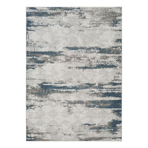 Geometric 3D Effect Area Rug - Gray / Ivory, 5'3" x 7'3"