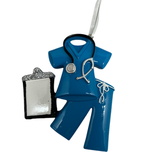 Occupation Scrubs Ornament - Blue