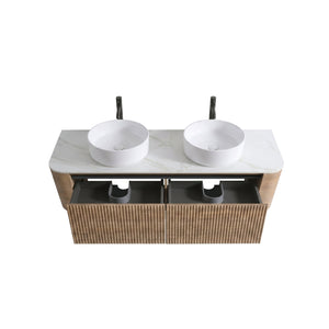 Erba 60 Inch Bathroom Vanity with Sink in Honey