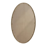 Iron Art Oval Retro Mirror in Gold with Antique Effect