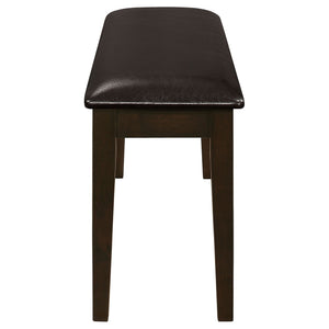 Arvin - 5 Piece Dining Set With Rectangular Table And Bench With Seats - Cappuccino