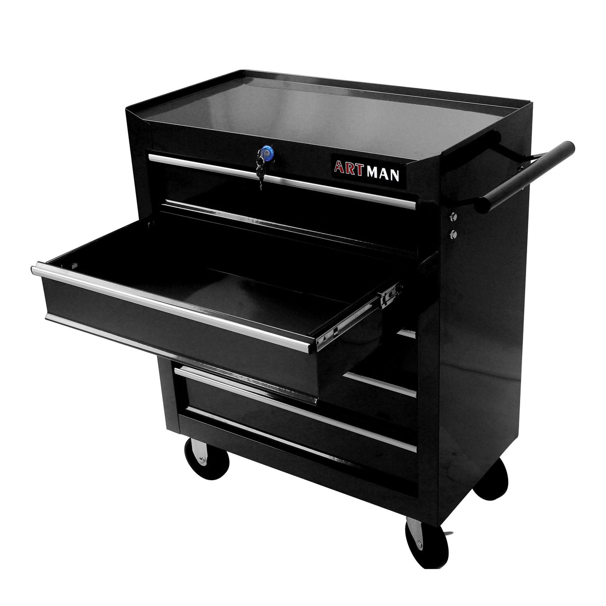 Multifunctional Tool Cart With Wheels And Drawers