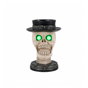 Halloween Skull Candle Holder with Glowing LED