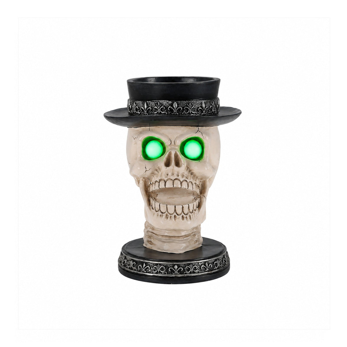 Halloween Skull Candle Holder with Glowing LED