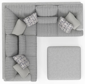 Titan - Sectional With Comfort Coil Seating, Cocktail Ottoman And Accent Pillows Included