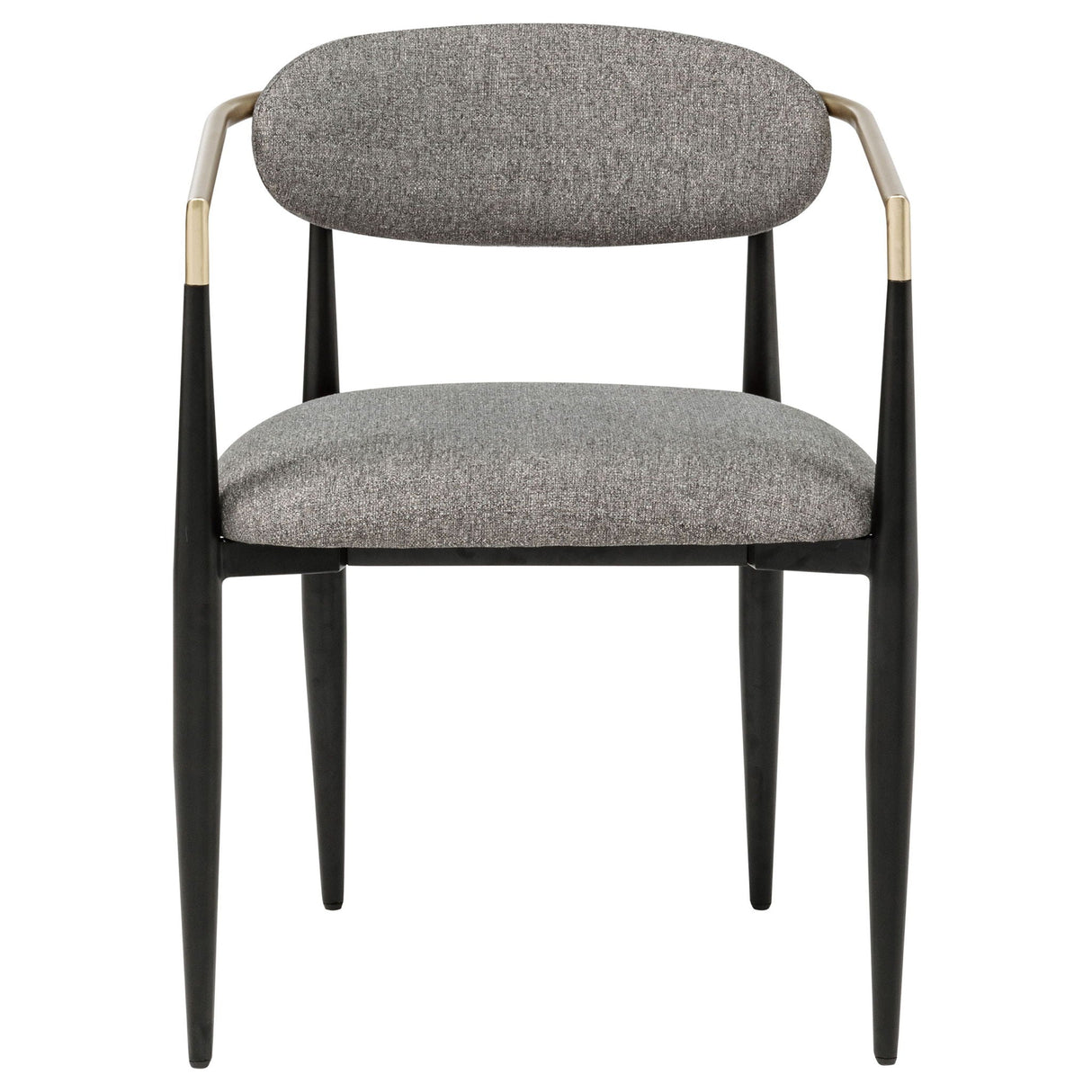 Bradbury Fabric Upholstered Dining Arm Chair Grey (Set of 2)