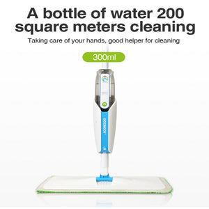 Superfine Fiber Washable Mat Spray Mop With 300Ml Reusable Bottle For Various Floors - Blue