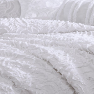 Rhapsody 6 Pc Cotton Clip Jacquard Bedding Ensemble