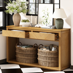 55' Console Table Natural