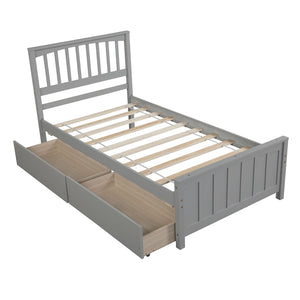 Platform Bed With Two Drawers