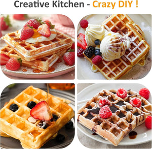 Stainless Steel 4 Slices Belgian Waffle Maker