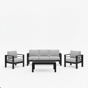 Outdoor Patio Set, All-Weather With Thick Cushions