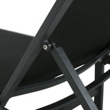 Westport Adjustable Outdoor Chaise Lounge Set of 2 Black Aluminum Frame