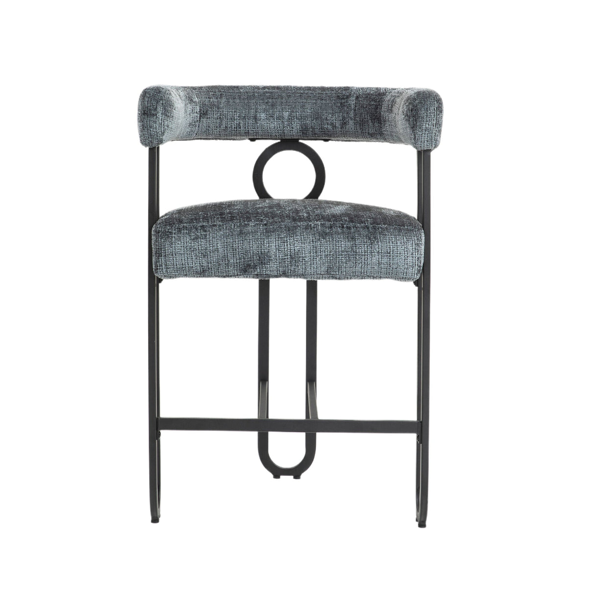 Household bar stools set of 2, modern upholstered with back