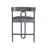 Household bar stools set of 2, modern upholstered with back