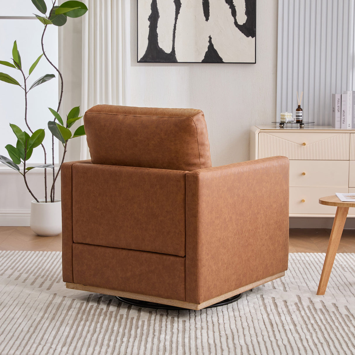 Thornfield Upholstered Square Swivel Accent Chair