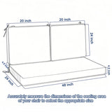 Outdoor Deep Seat Cushions for Patio Furniture, Set of 2