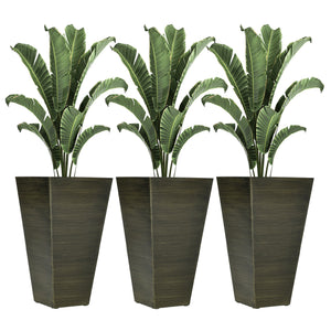 Outsunny 28" Tall Outdoor Planters, Set of 3