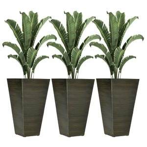 Outsunny 28" Tall Outdoor Planters, Set of 3