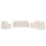 Modern Sofa Set With Double Layer Cushion And Side Storage Pockets