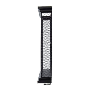 Floating Wine Bar Shelf With Glass Holder And Display Shelves - Black