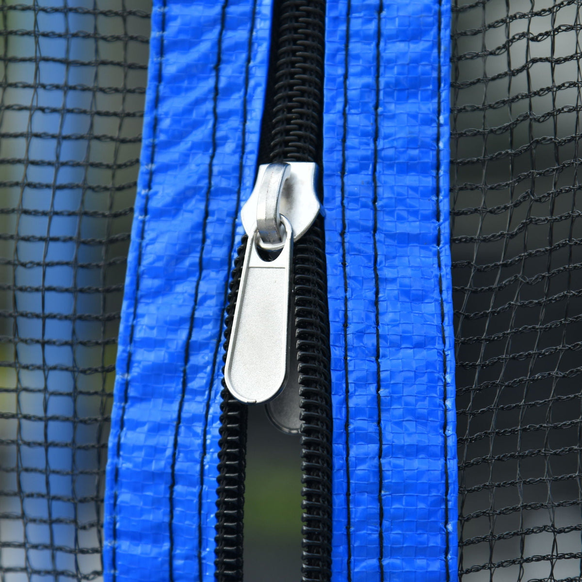 14Ft Trampoline with Safety Enclosure and Basketball Hoop - Blue