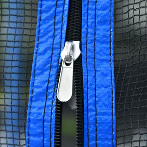 14Ft Trampoline with Safety Enclosure and Basketball Hoop - Blue