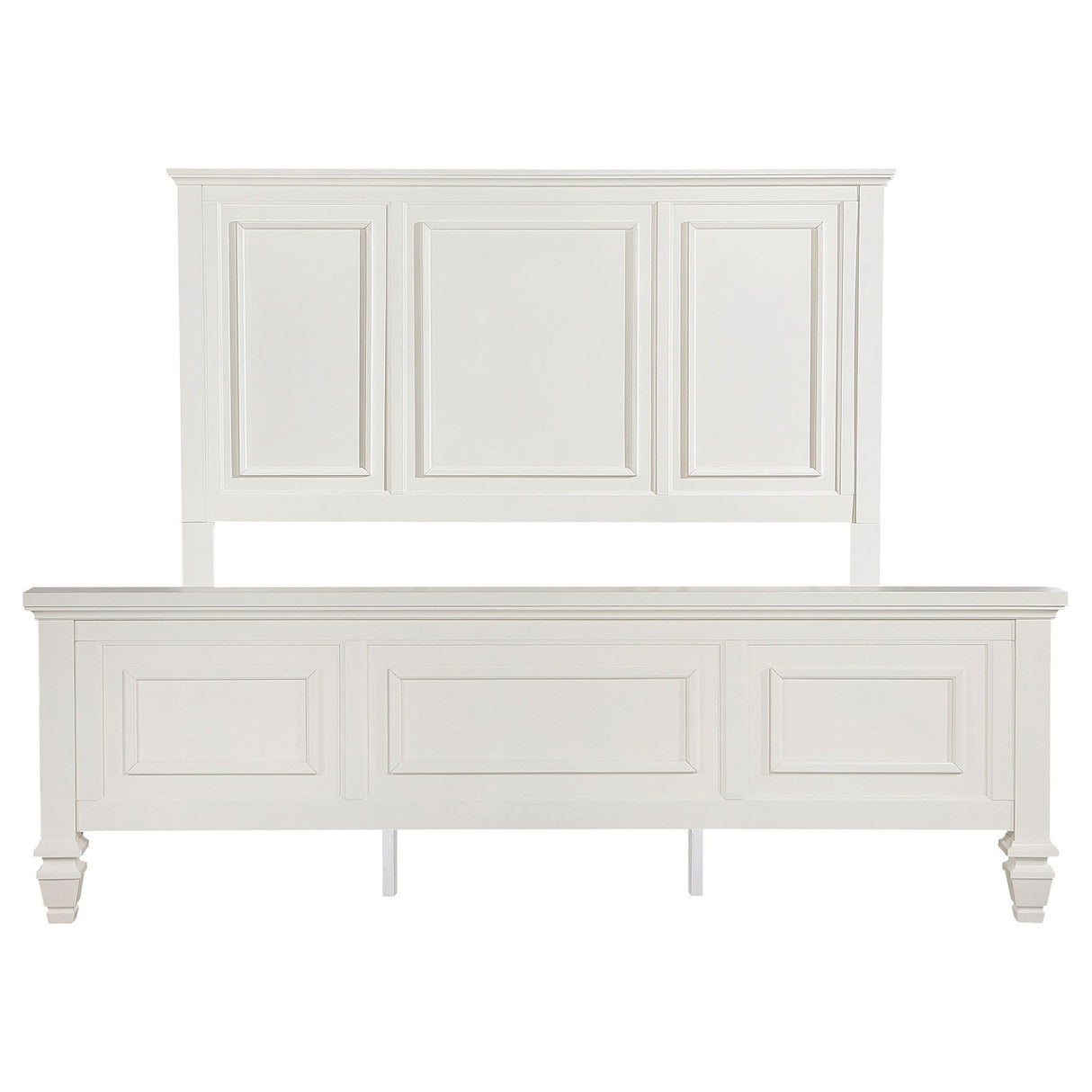 Sandy Beach 63-inch Eastern King Wood Panel Bed Cream White