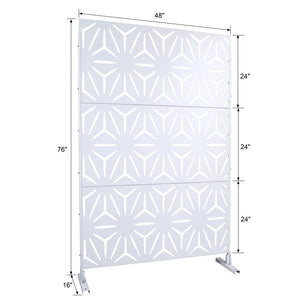 Outdoor & Indoor Metal Privacy Screen, Freestanding Decorative Panels