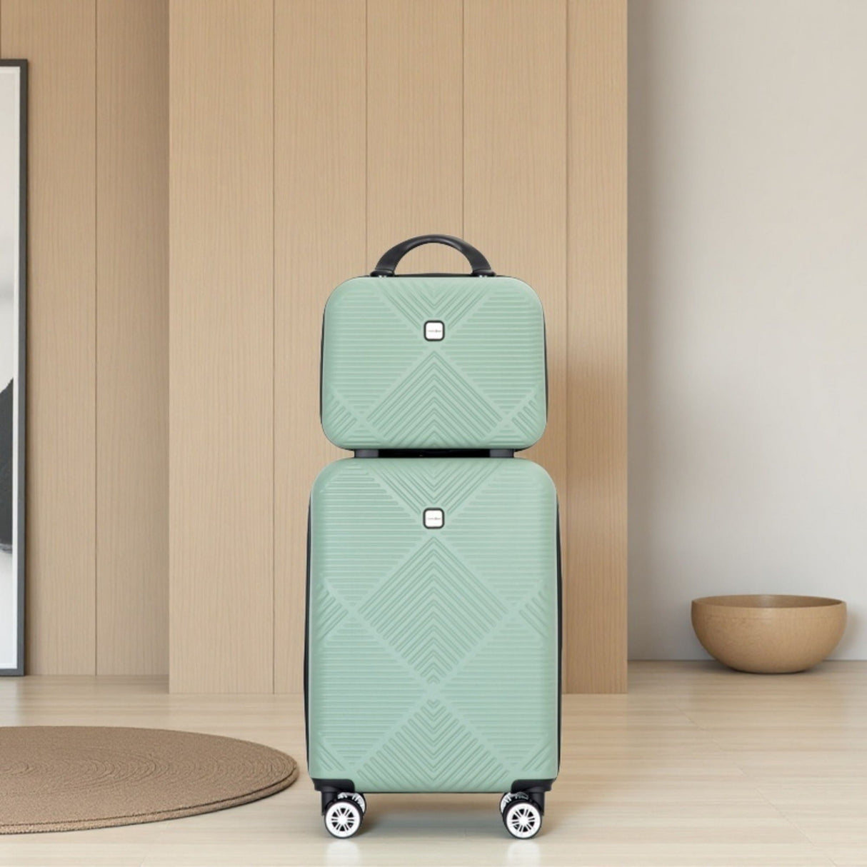 2 Piece Luggage Sets Lightweight Suitcase, Spinner Wheels
