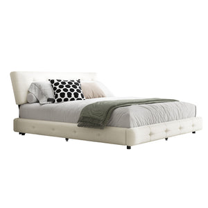 Tufted Headboard With Extra-Large Ultra-Soft Cloud Pillow Design