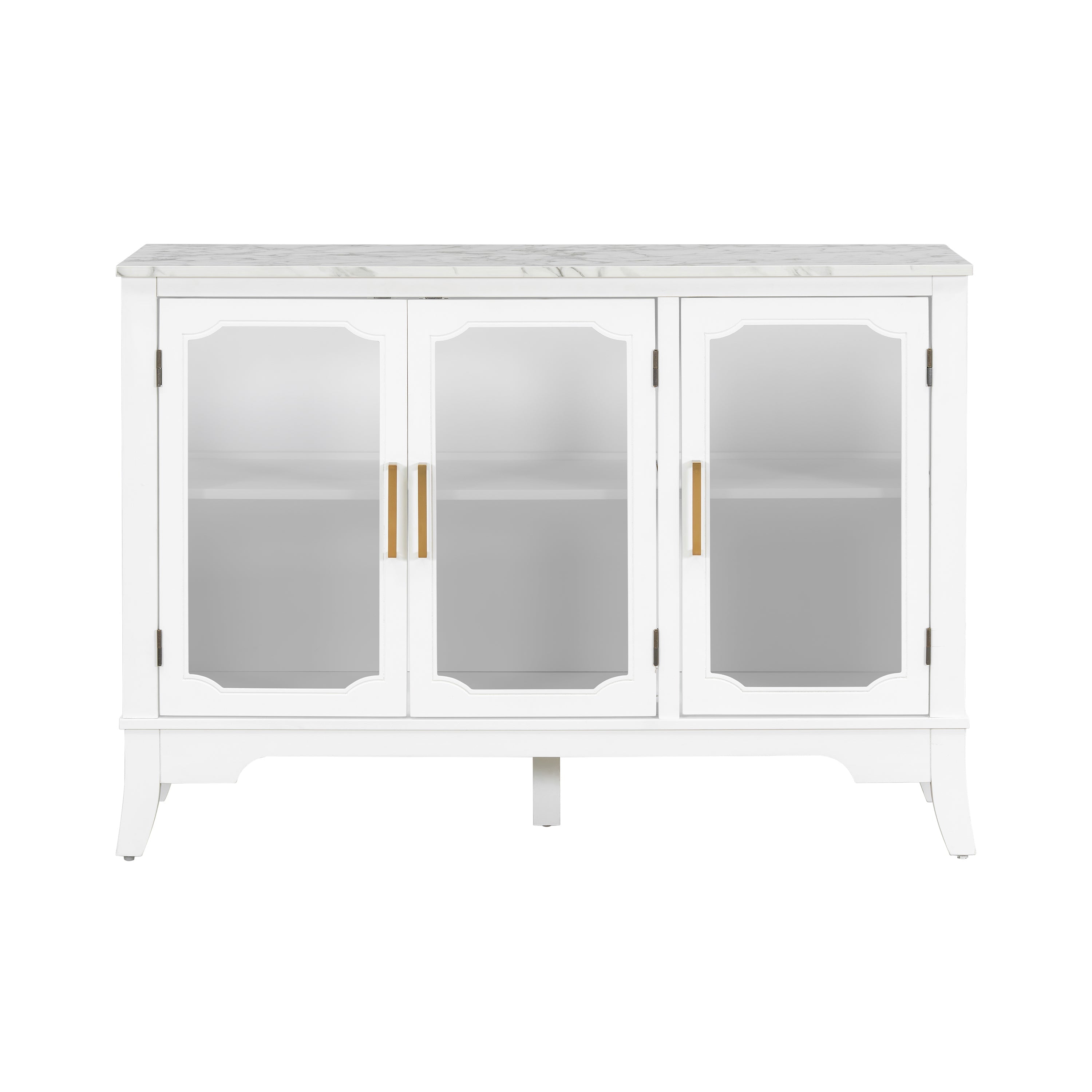 Storage Cabinet 3 Doors Stylish Style White | HouseOfZazla