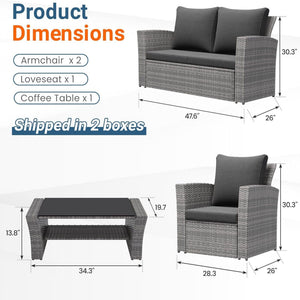 Modern Patio Set With Table And Cushions