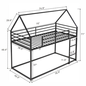 House Bunk Bed With Built In Ladder