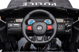 12V7A 30W*2 Four-Wheel Drive Seat One Button Start, Forward And Backward, High And Low Speed, Music, Front Light, Power Display, Two Doors Can Open, 2.4G R / C, Seat Belt Four Wheel Absorber
