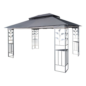 Patio Gazebo Tent With Ventilated Double Roof And Mosquito Net For Backyard Or Garden