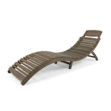 Lahaina foldable outdoor chaise lounge, grey