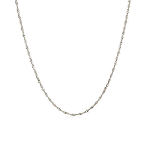 10k White Gold Singapore Chain 1.0mm