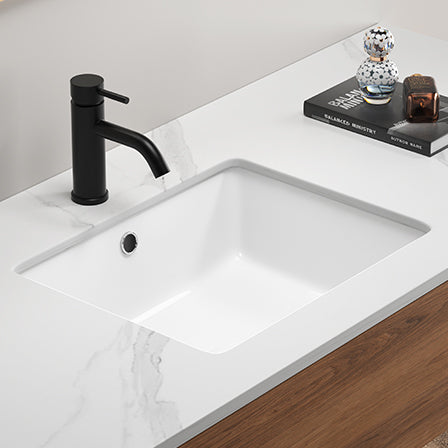 Rectangular Undermount Bathroom Sink