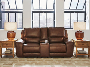 DeepWakes - Power Reclining Loveseat / Console / Adjustable Headrest