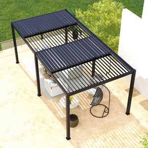 8610J Louver Pergola 10x19ft Aluminum Frame & Louvers