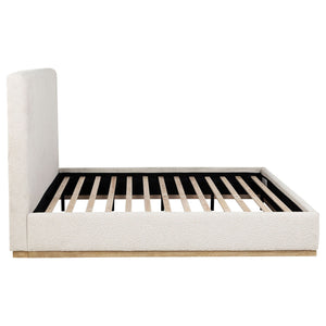 Knox Upholstered EASTERN KING Panel Bed Cream