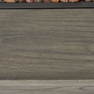 Transitional Rectangular Outdoor Propane Fire Pit With 50, 000 Btu