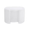 Cozy Boucle Storage Ottoman, Stylish Comfort With Hidden Storage