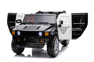12V7A 30W*2 Four-Wheel Drive Seat One Button Start, Forward And Backward, High And Low Speed, Music, Front Light, Power Display, Two Doors Can Open, 2.4G R / C, Seat Belt Four Wheel Absorber