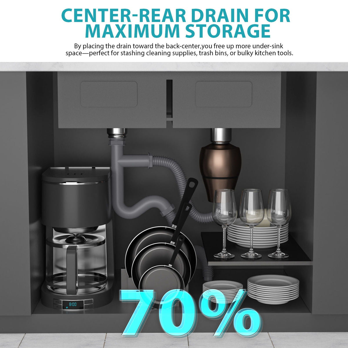 Topmount, Drop In Double Bowl Kitchen Sink
